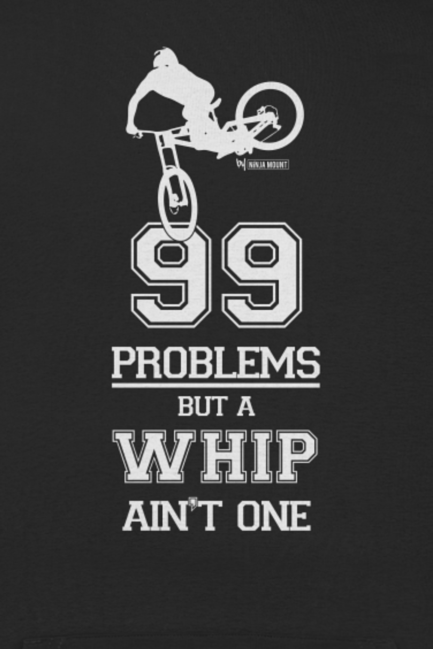 99 Problems but a Whip ain't One - Organic Hoodie - BLACK