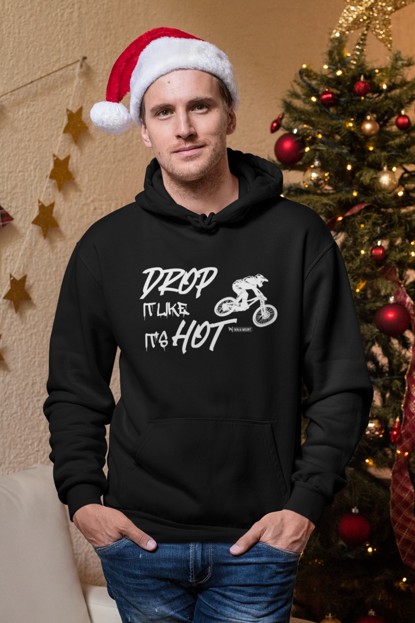 DROP IT LIKE IT'S HOT - Organic Hoodie Black