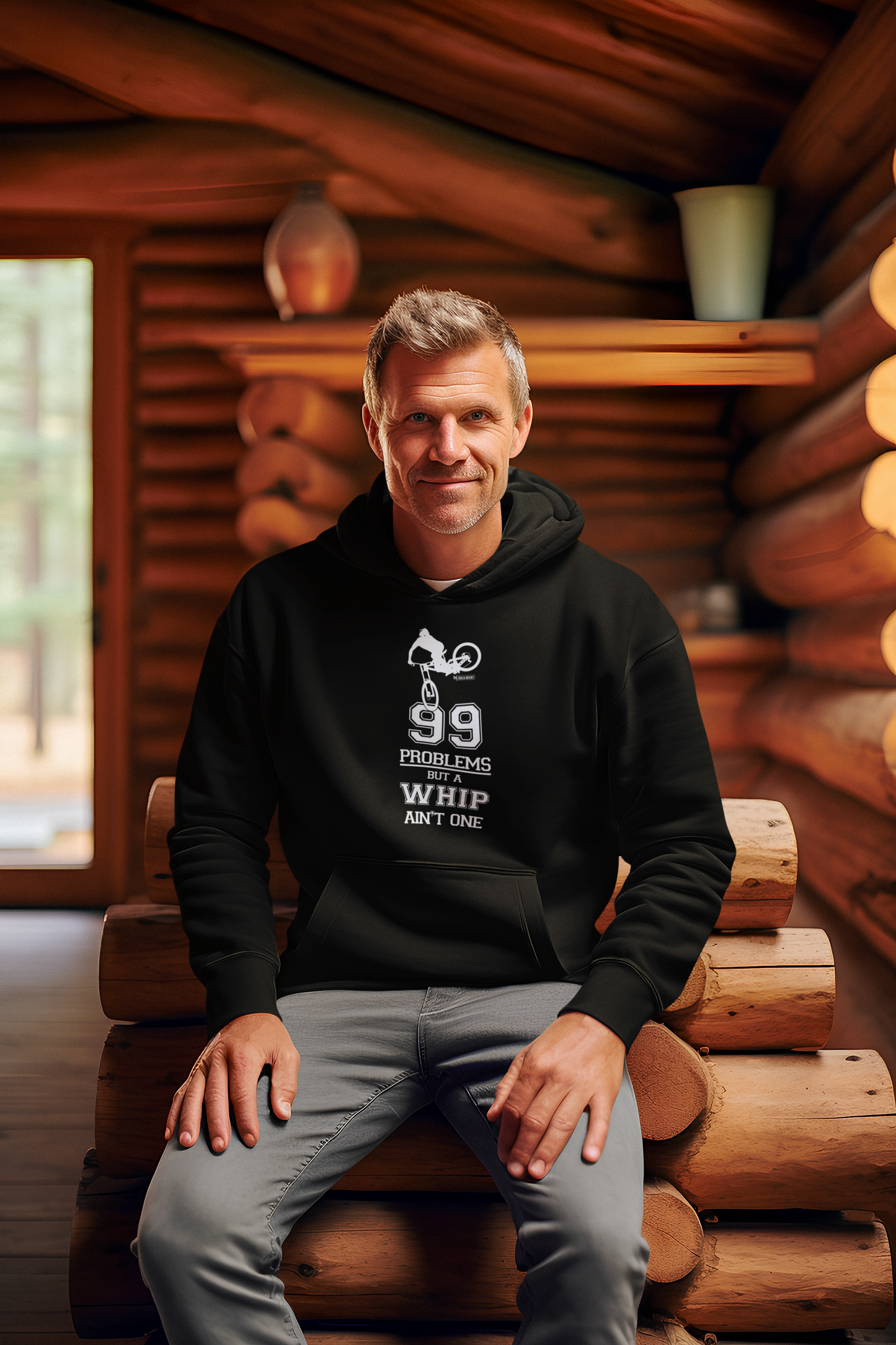 99 Problems but a Whip ain't One - Organic Hoodie - BLACK