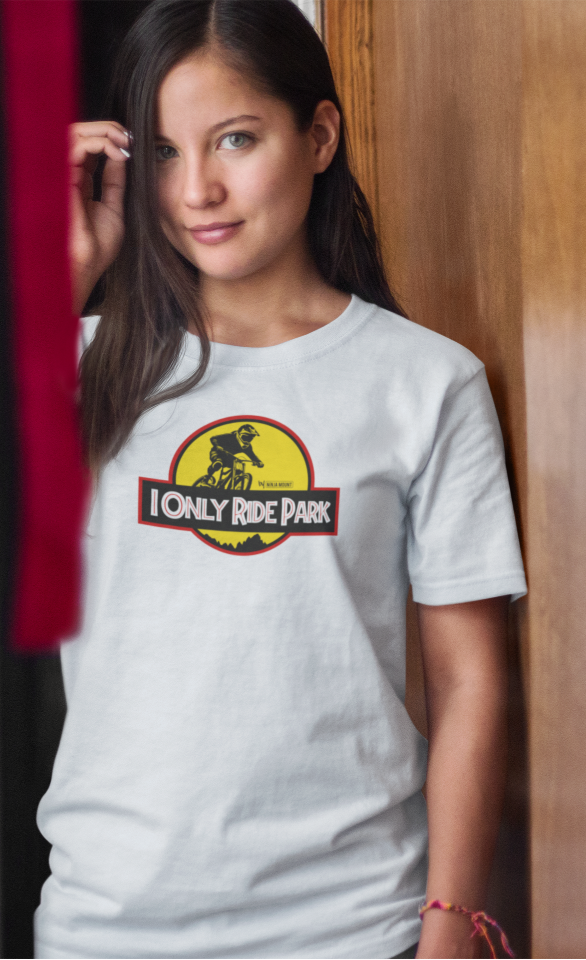 I ONLY RIDE PARK - Ladies Organic Shirt - WHITE