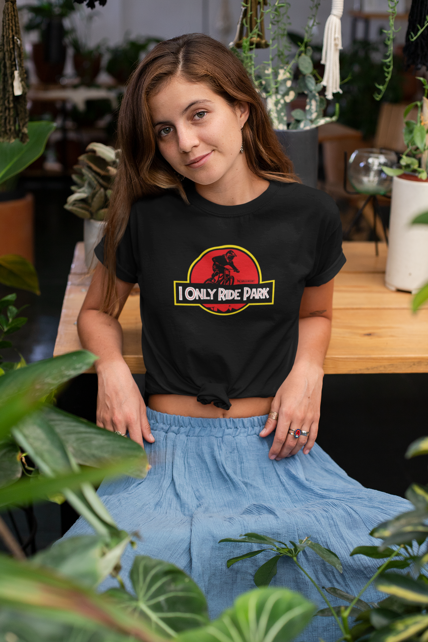 I ONLY RIDE PARK - Ladies Organic Shirt - BLACK