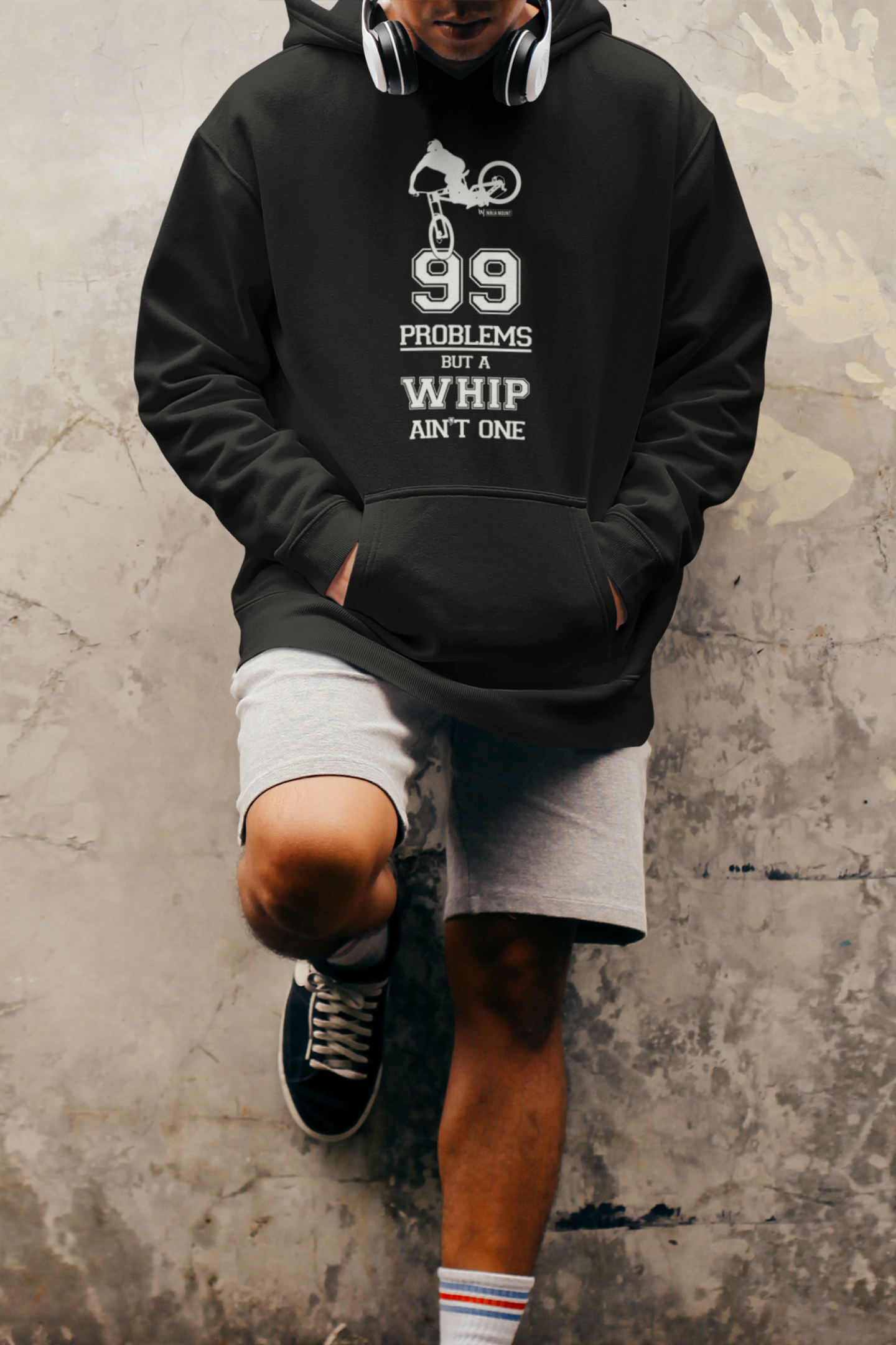 99 Problems but a Whip ain't One - Organic Hoodie - BLACK