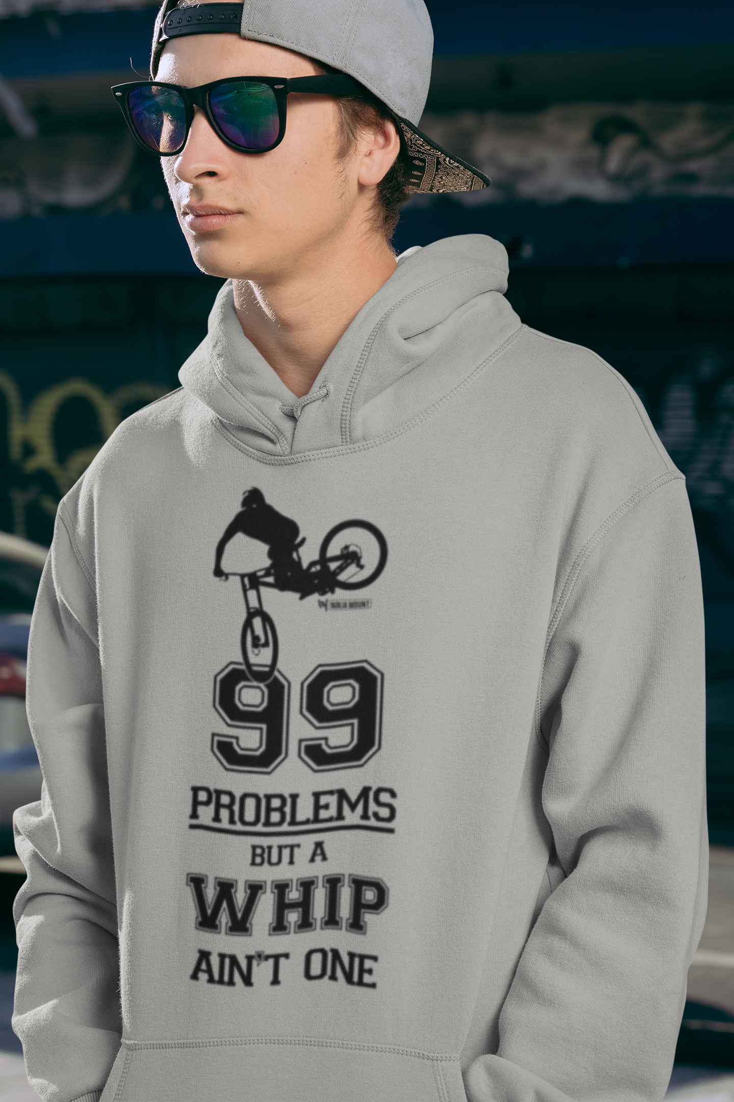 99 Problems but a Whip ain't One - Organic Hoodie - HEATHER GREY