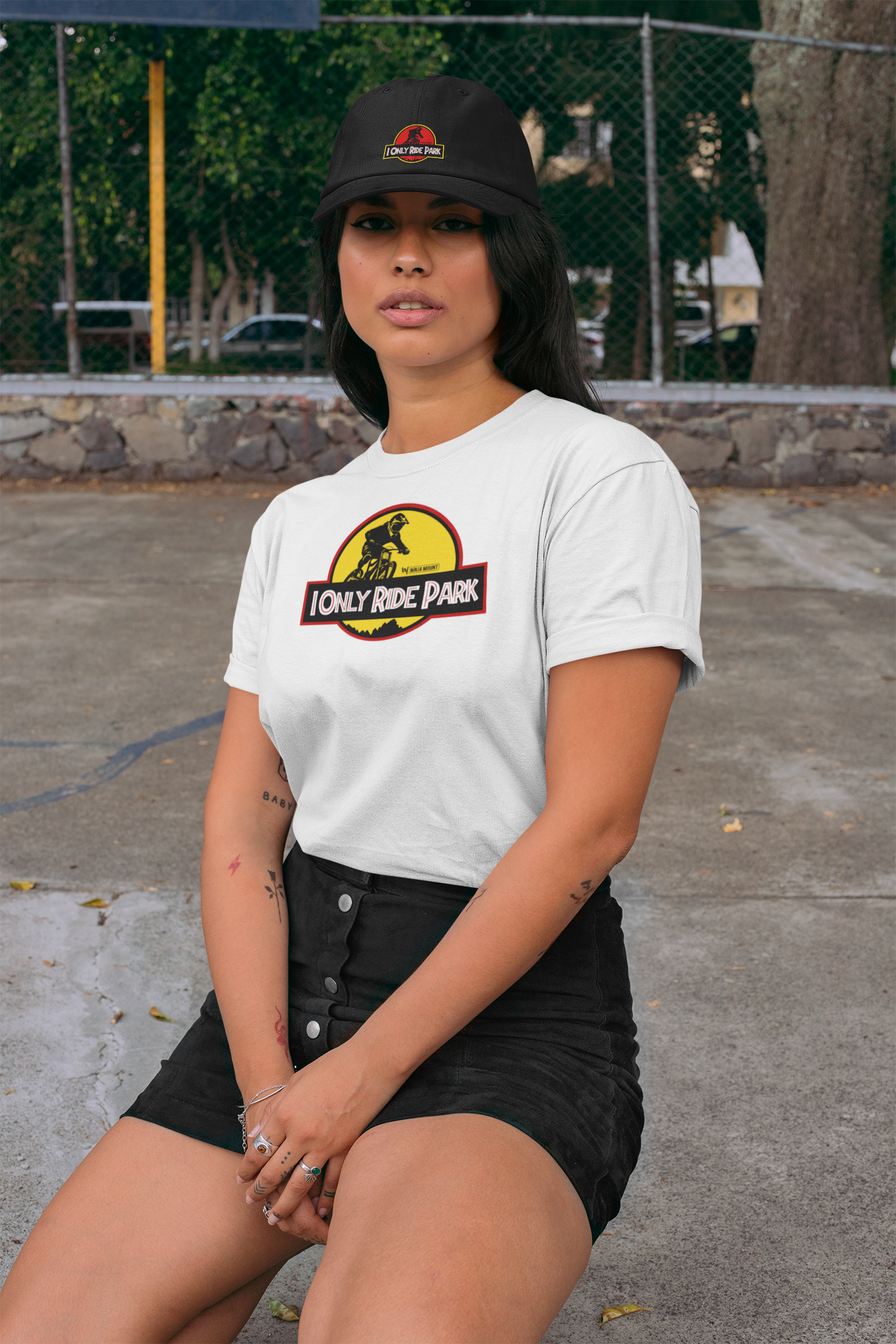 I ONLY RIDE PARK - Ladies Organic Shirt - WHITE