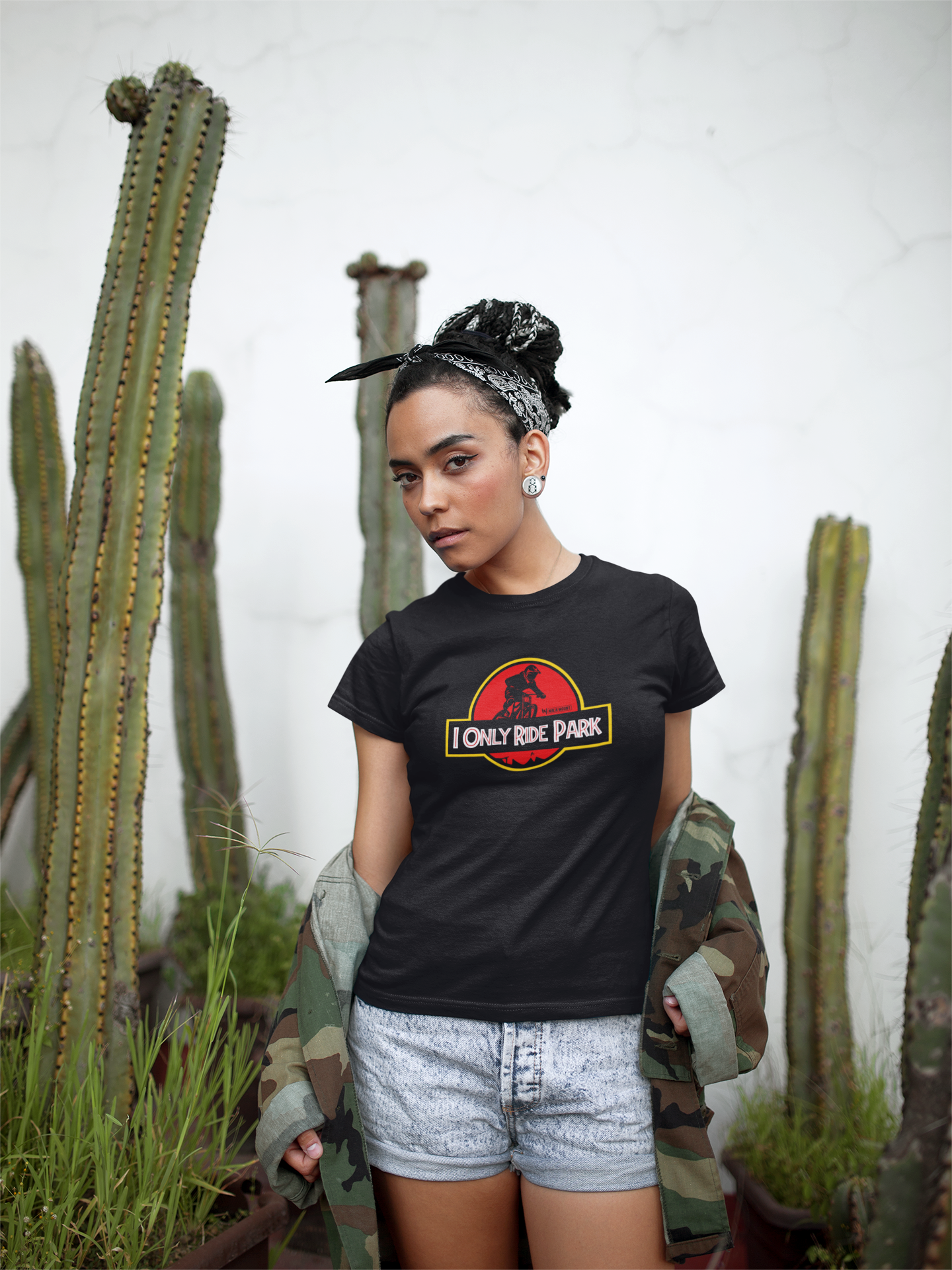 I ONLY RIDE PARK - Ladies Organic Shirt - BLACK
