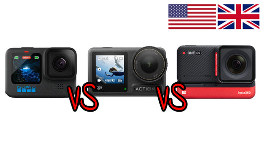GoPro Hero12 vs. DJI Action 2 vs. Insta360 RS: Ultimate Action Camera Comparison 2023