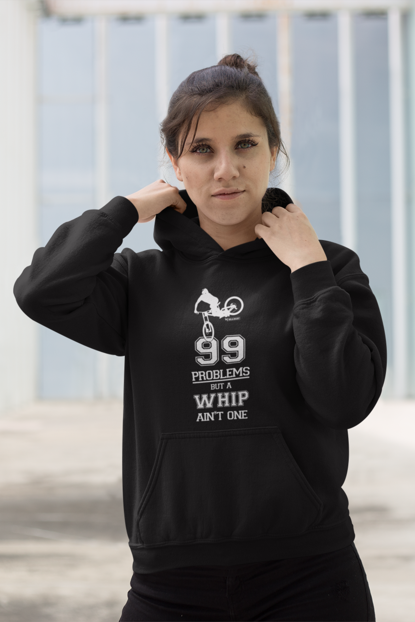 99 Problems but a Whip ain't One - Organic Hoodie - BLACK