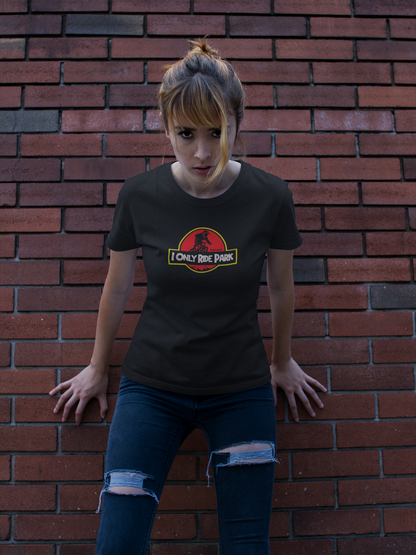 I ONLY RIDE PARK - Ladies Organic Shirt - BLACK