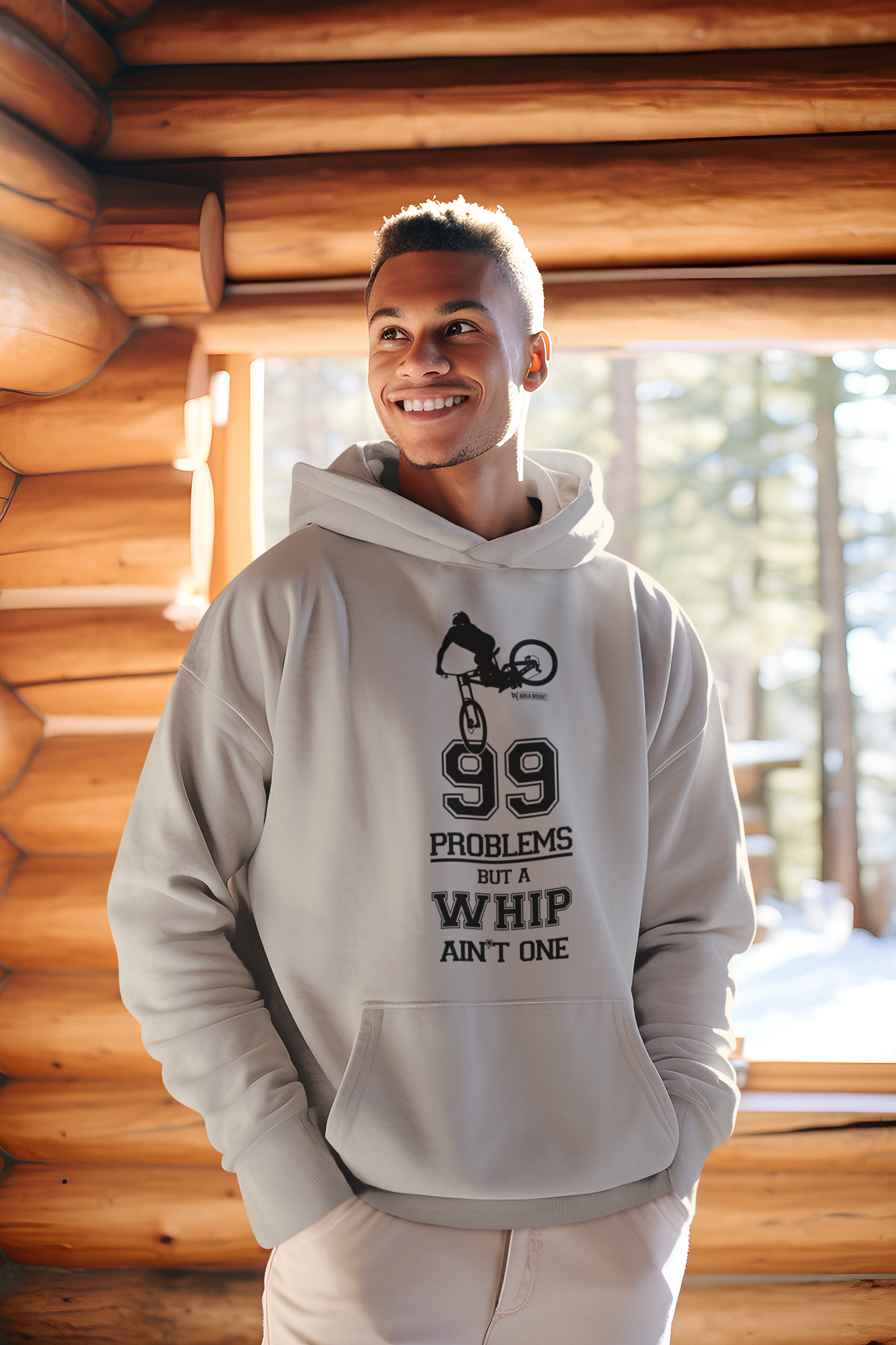 99 Problems but a Whip ain't One - Organic Hoodie - HEATHER GREY